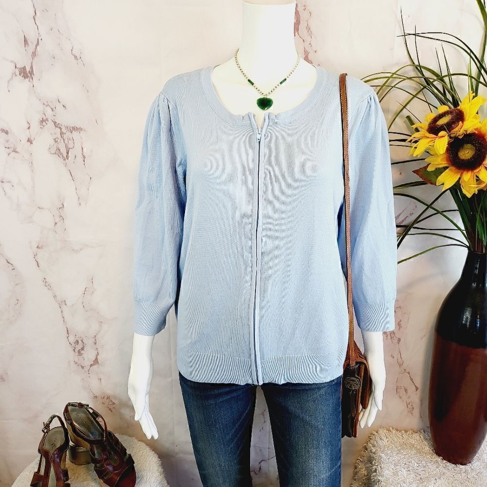 Philosophy lightweight baby blue cardigan